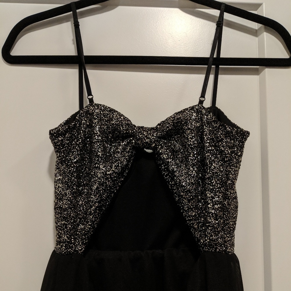 Black/sparkly floor length gown